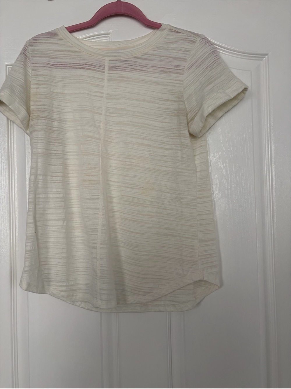 Liz Claiborne Cream Short Sleeve Top